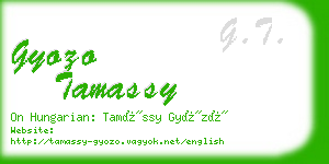 gyozo tamassy business card